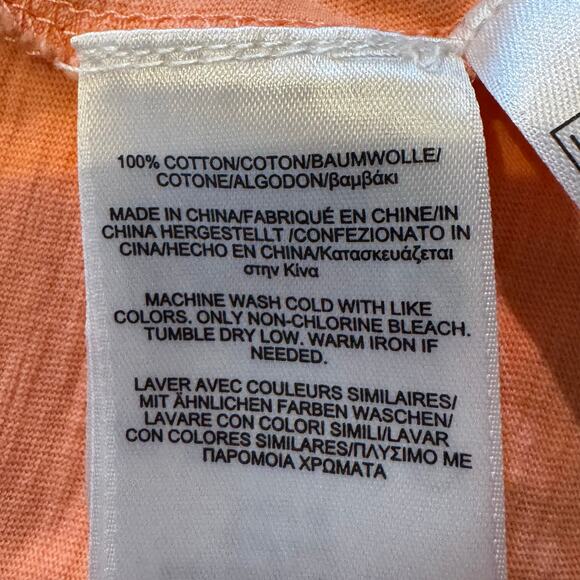 Brooks Brothers Size Small Peach Split Neck Embroidered Roll Tab Sleeves Tunic - Picture 6 of 6